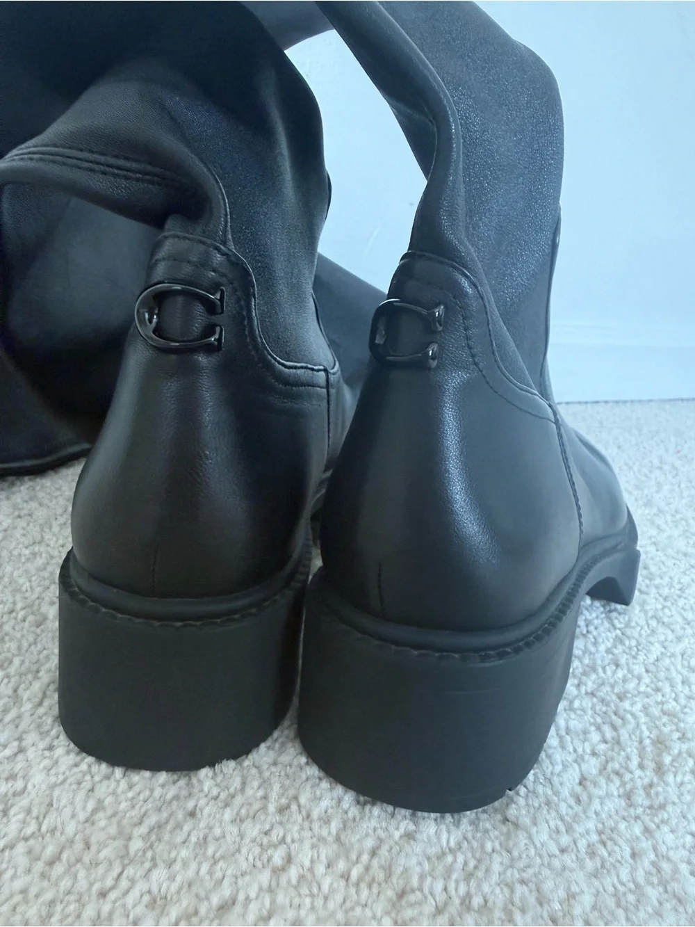 Coach Boots Lisa Over-The-Knee in Black Leather